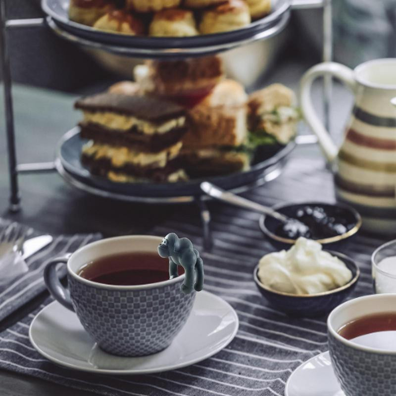 Silikona tējas maisiņu turētājs Galda trauki Tējas kannas dekorēšanai Dzērienu trauki Izlases krāsas vīna glāze Etiķetes ballīšu piederumi Tējas piederumi