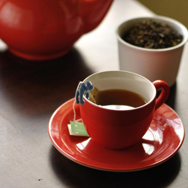 Silikona tējas maisiņu turētājs Galda trauki Tējas kannas dekorēšanai Dzērienu trauki Izlases krāsas vīna glāze Etiķetes ballīšu piederumi Tējas piederumi