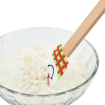 Коледна серия Шпатула за крем за торта Дядо Коледа Силиконова стъргалка за сладкиши Незалепващо масло Миксер за тесто Кухненски аксесоари за печене