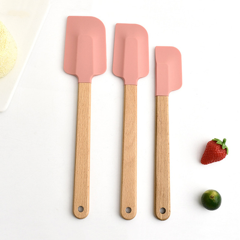 Koka roktura kūkas konditorejas izstrādājumi lāpstiņa silikona šokolādes krēms picas skrāpis mikseris sviests maizes smērētājs virtuves pārtikas cepšanas blenderis