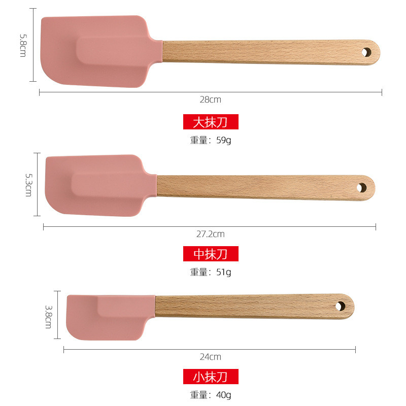 Koka roktura kūkas konditorejas izstrādājumi lāpstiņa silikona šokolādes krēms picas skrāpis mikseris sviests maizes smērētājs virtuves pārtikas cepšanas blenderis