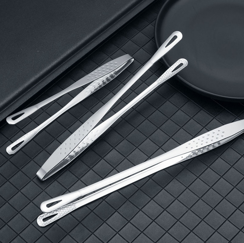 1 gab. Nerūsējošā tērauda kafijas cukura skava ar garu rokturi pincetes skava steika maizes skavas Kafijas tējas skavas Karstā virtuves bāra instrumentu komplektācija