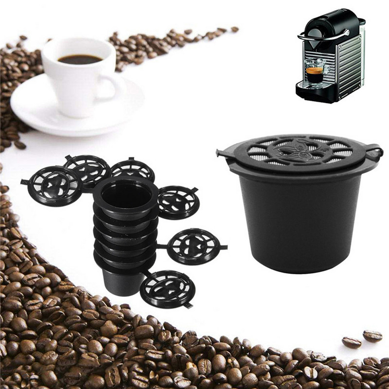 Filtre de cafea Capsule de cafea reutilizabile Nespresso Cupă Filtru de umplere reîncărcat Accesorii pentru cafea Negru Roșu