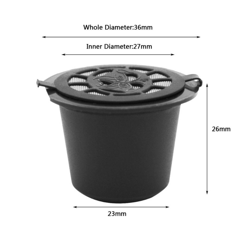 Filtre de cafea Capsule de cafea reutilizabile Nespresso Cupă Filtru de umplere reîncărcat Accesorii pentru cafea Negru Roșu