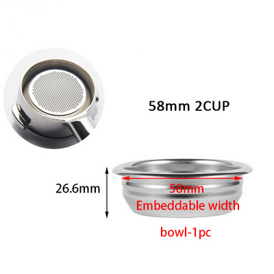 51/53/58 mm-es rozsdamentes acél kávészűrő kosár géphez Delonghi Breville CafeDripper Portafilter kávéfőző szűrő