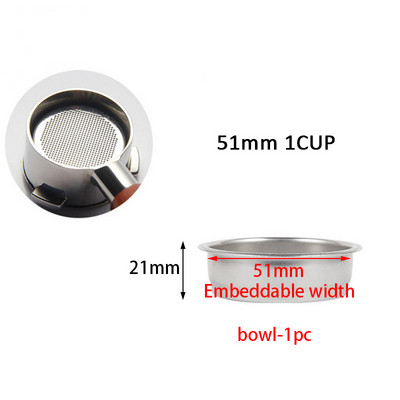 51/53/58 mm-es rozsdamentes acél kávészűrő kosár géphez Delonghi Breville CafeDripper Portafilter kávéfőző szűrő