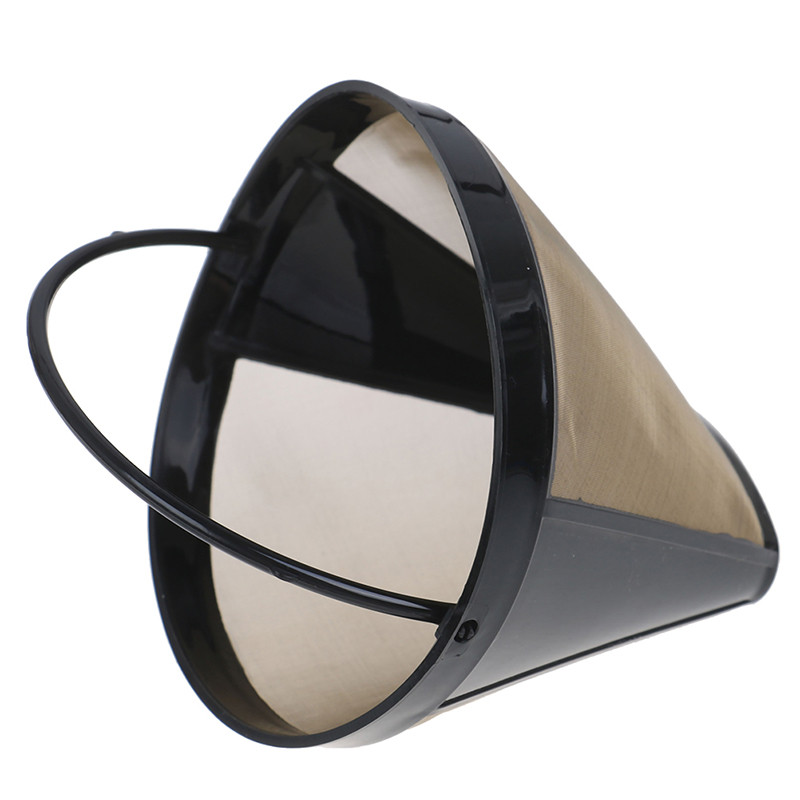 100# újrafelhasználható kosárkávészűrők Csere, mosható, rozsdamentes acél hálós kávészűrő Kávéfőző-tartozékok