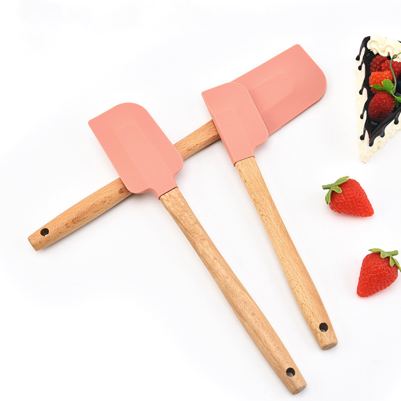 Apaļš koka rokturis Cepšanas skrāpis Krēma kūka Silikona lāpstiņa Mikseris Konditorejas blenderi Nepiedeguši cepumi Griezēji Virtuves palīgi