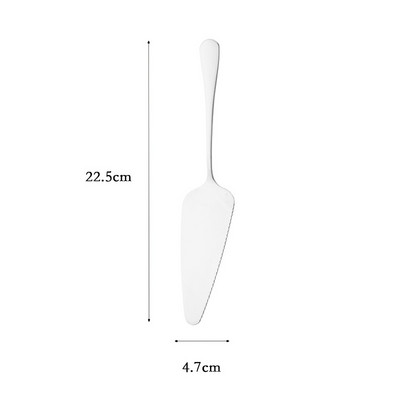1Gb Krāsains nerūsējošā tērauda zobainās malas kūkas servera asmeņu griezējs pīrāgs Picas lāpstiņa kūkas lāpstiņa cepšanas rīks Dropshipping