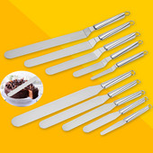 Tortų dekoravimo įrankiai Nerūdijančio plieno kepimo ir konditerijos gaminių įrankiai Nešiojami kremo mentele Pyrago sviestas Virtuvės įtaisai Tortų mentelė