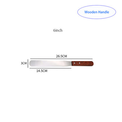 Tortų dekoravimo įrankiai Nerūdijančio plieno kepimo ir konditerijos gaminių įrankiai Nešiojami kremo mentele Pyrago sviestas Virtuvės įtaisai Tortų mentelė