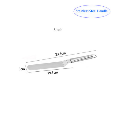 Tortų dekoravimo įrankiai Nerūdijančio plieno kepimo ir konditerijos gaminių įrankiai Nešiojami kremo mentele Pyrago sviestas Virtuvės įtaisai Tortų mentelė