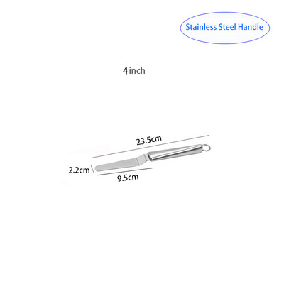 Tortų dekoravimo įrankiai Nerūdijančio plieno kepimo ir konditerijos gaminių įrankiai Nešiojami kremo mentele Pyrago sviestas Virtuvės įtaisai Tortų mentelė