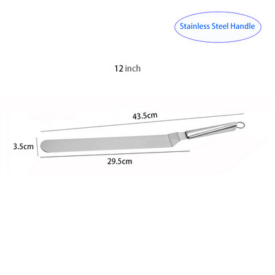 Tortų dekoravimo įrankiai Nerūdijančio plieno kepimo ir konditerijos gaminių įrankiai Nešiojami kremo mentele Pyrago sviestas Virtuvės įtaisai Tortų mentelė