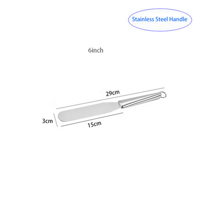 Tortų dekoravimo įrankiai Nerūdijančio plieno kepimo ir konditerijos gaminių įrankiai Nešiojami kremo mentele Pyrago sviestas Virtuvės įtaisai Tortų mentelė