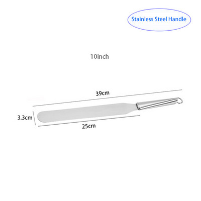 Tortų dekoravimo įrankiai Nerūdijančio plieno kepimo ir konditerijos gaminių įrankiai Nešiojami kremo mentele Pyrago sviestas Virtuvės įtaisai Tortų mentelė