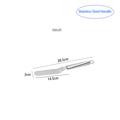 Tortų dekoravimo įrankiai Nerūdijančio plieno kepimo ir konditerijos gaminių įrankiai Nešiojami kremo mentele Pyrago sviestas Virtuvės įtaisai Tortų mentelė
