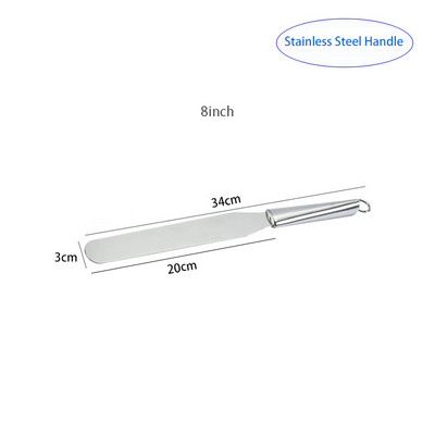 Tortų dekoravimo įrankiai Nerūdijančio plieno kepimo ir konditerijos gaminių įrankiai Nešiojami kremo mentele Pyrago sviestas Virtuvės įtaisai Tortų mentelė