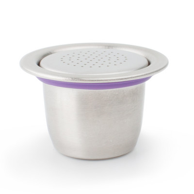 Nerūdijančio plieno metalinė kapsulė, suderinama su pakartotinai užpildoma Nespresso kavos kapsulės kapsule