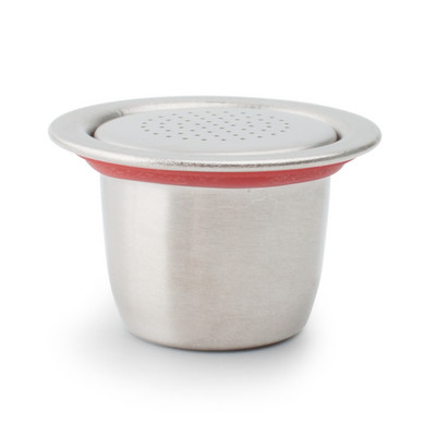 Nerūdijančio plieno metalinė kapsulė, suderinama su pakartotinai užpildoma Nespresso kavos kapsulės kapsule