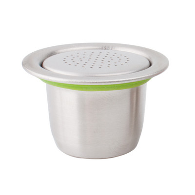 Nerūdijančio plieno metalinė kapsulė, suderinama su pakartotinai užpildoma Nespresso kavos kapsulės kapsule