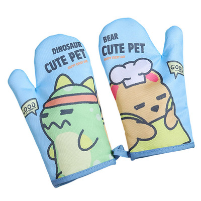 Cepeškrāsns siltumizolācijas cimdi Mīksti neslīdoši dūraiņu turētāji virtuves cepšanai Gatavošana xobw