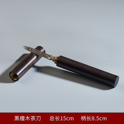1db rozsdamentes acél ébenfa kínai Puer tea tűvágó damaszkuszi teakés