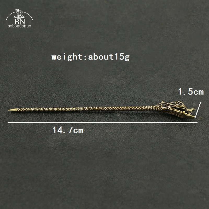 Vara pūķa galva tēja nazis rakstāmgalds rotājumi vintage misiņa miniatūras figūriņas dekorācijas etniskās rotaslietas matu aksesuāri