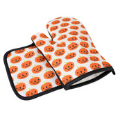 Cepeškrāsns cimdi Karstumizturīgi dūraiņi Cepeškrāsns dūraiņi Snd Podholder Mat virtuvei Helovīna raksta izolēti cimdi