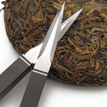 Κόφτης τσαγιού με βελόνα από ανοξείδωτο ατσάλι Puer Tea Cone Tea Teasets Craft Kung Fu Teasets Μαχαίρι τσαγιού με δερμάτινη θήκη