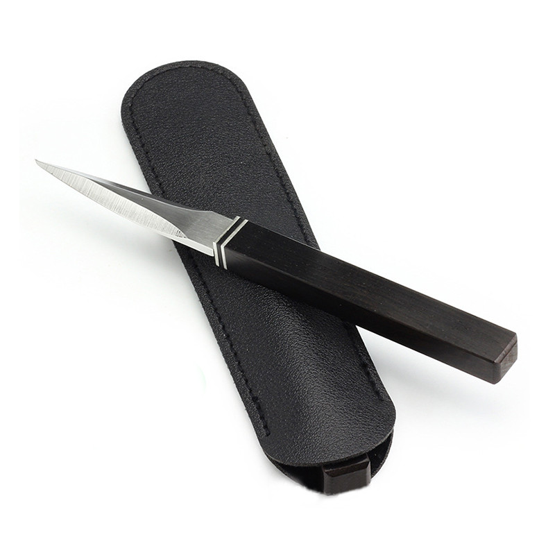 Nerūsējošā tērauda tējas adatas tējas griezējs Puer tējas konusa tējas ceremonijas aksesuāri Craft Kung Fu Teasets tējas nazis ar ādas apvalku