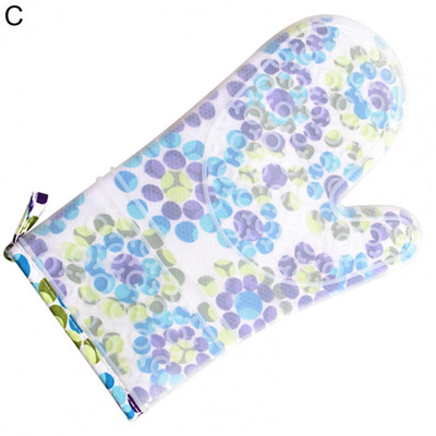 1 gab Cepeškrāsns Cimds Silikona Ziediem Apdrukāts Cepšanas cimds Pretslīdēšanas Pretpiedeguma mazgājams katlu turētājs Virtuves sīkrīks virtuvei/maizes ceptuvei