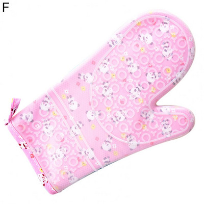 1 gab Cepeškrāsns Cimds Silikona Ziediem Apdrukāts Cepšanas cimds Pretslīdēšanas Pretpiedeguma mazgājams katlu turētājs Virtuves sīkrīks virtuvei/maizes ceptuvei