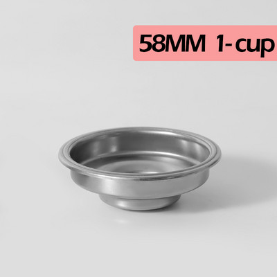 51 mm/58 mm nyomású/nem nyomású kávészűrő kosár, egy-/két csésze alkalmas 51 mm/58 mm-es portafilter eszpresszó kávéhoz