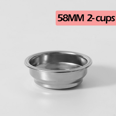 51 mm/58 mm nyomású/nem nyomású kávészűrő kosár, egy-/két csésze alkalmas 51 mm/58 mm-es portafilter eszpresszó kávéhoz