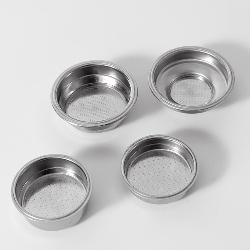 51 mm/58 mm nyomású/nem nyomású kávészűrő kosár, egy-/két csésze alkalmas 51 mm/58 mm-es portafilter eszpresszó kávéhoz