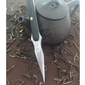 ΝΕΟ 1 τεμ Μαχαίρι τσαγιού από ανοξείδωτο χάλυβα, κινέζικο Puer Tea Needle Cutter Damascus