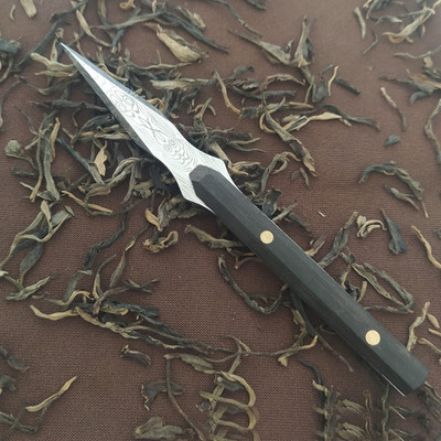 ÚJ 1 db rozsdamentes acél kínai Puer tea tűvágó damaszkuszi teakés