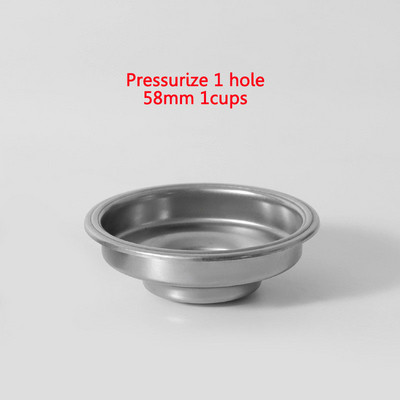 Coș cu filtru de cafea sub presiune de 51 mm/58 mm, cu 1 gaură