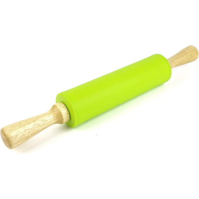 29 cm cepšanas rīks, silikona rullītis, masīvkoka rullītis ar rokturu, nepielīpošs miltu stienis