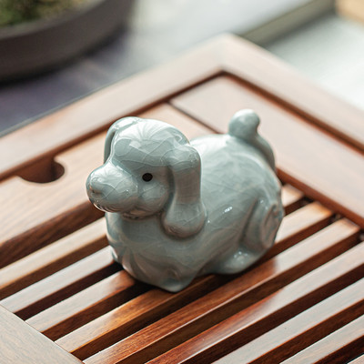 Retro keramika Arbata Naminis gyvūnėlis Kinų Zodiakas Gyvūnų Statulėlė Miela Arbatos Figūrėlės Papuošalai Staliniai amatai Arbatos rinkinio dekoravimo priedai
