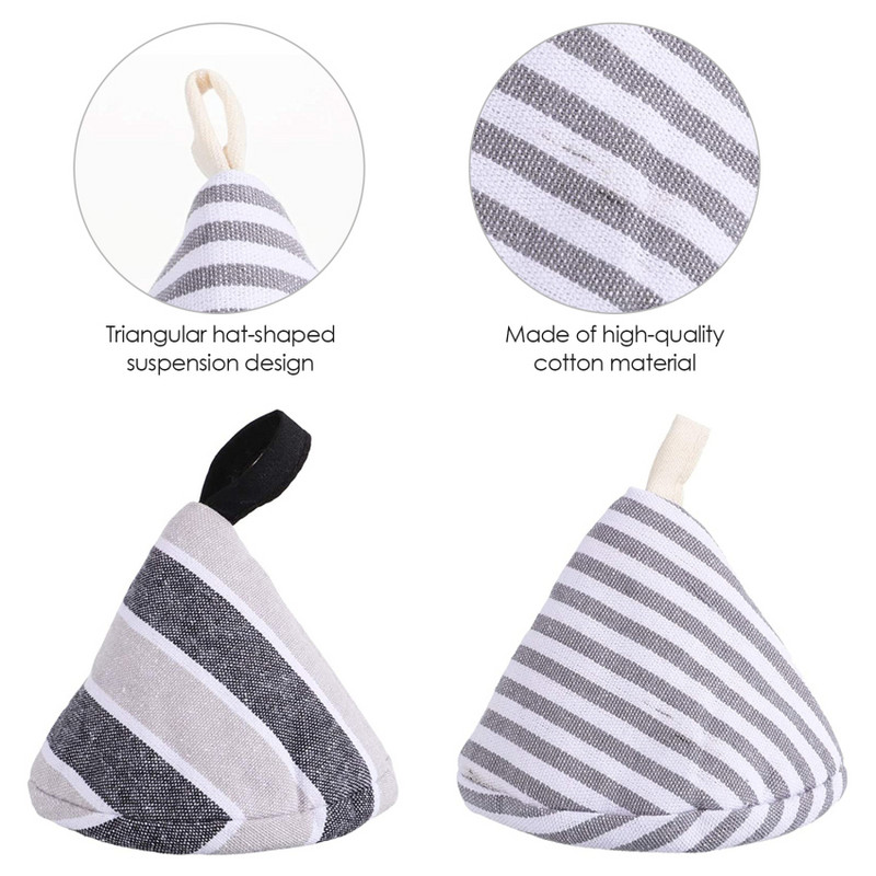 Katla roktura vāka uzmavas Trīsstūrveida kokvilnas roktura vāks siltumizolēts katla vāka rokturis, applaucēšanās necaurlaidīgs pannas roktura vāks cepšanas pannai