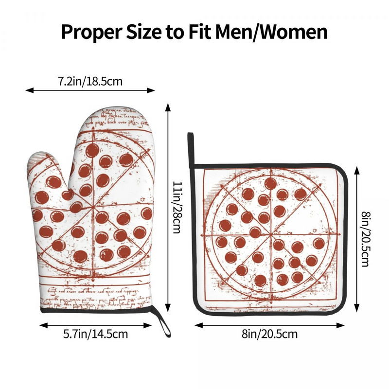 Vitruvian Pica 2gab Mitt Hot Pad Tom Holland Cepšana Ēdienu gatavošana Virtuves Cimdi Barbekjū pretkarsēšanas Cepeškrāsns dūraiņu komplekts