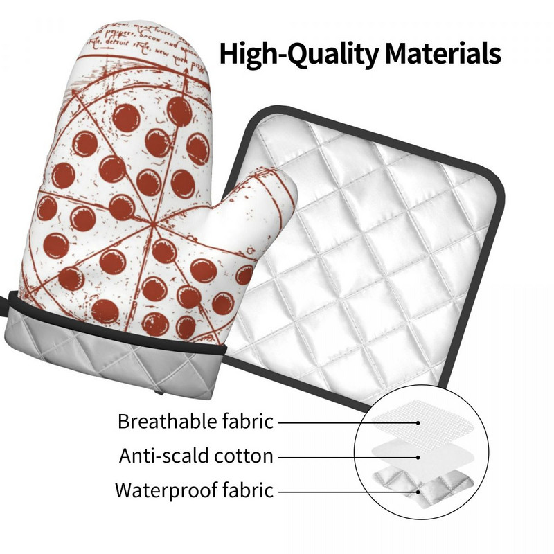 Vitruvian Pica 2gab Mitt Hot Pad Tom Holland Cepšana Ēdienu gatavošana Virtuves Cimdi Barbekjū pretkarsēšanas Cepeškrāsns dūraiņu komplekts