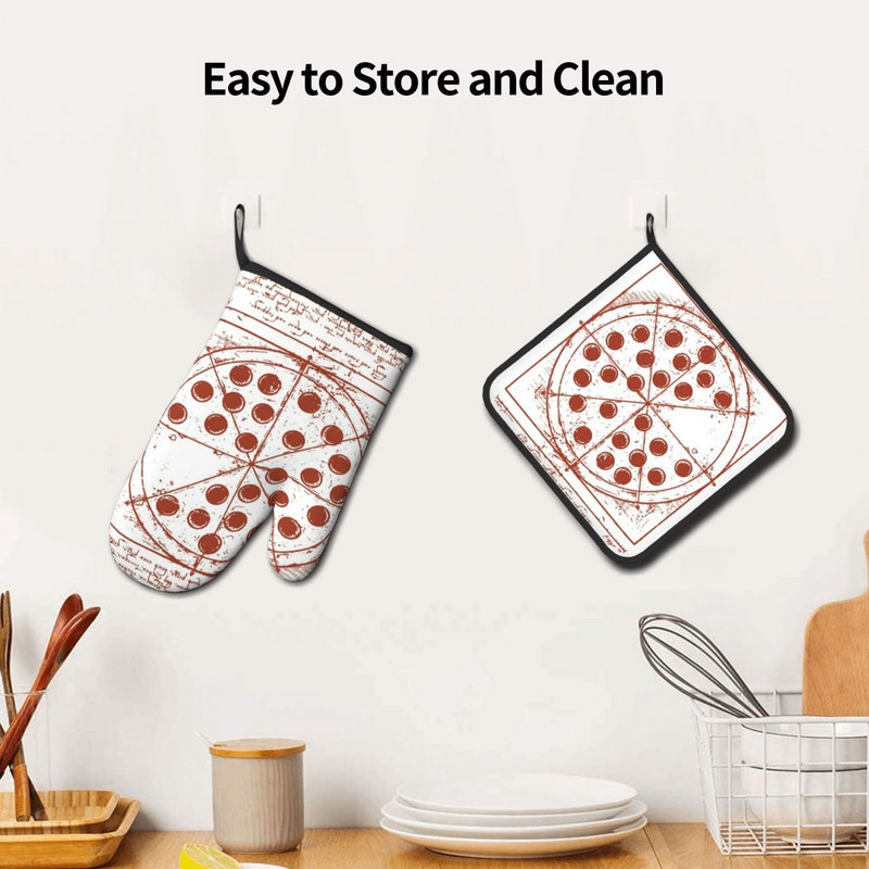 Vitruvian Pica 2gab Mitt Hot Pad Tom Holland Cepšana Ēdienu gatavošana Virtuves Cimdi Barbekjū pretkarsēšanas Cepeškrāsns dūraiņu komplekts