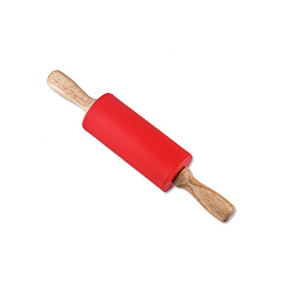 23 cm mini silikona rullītis, 4 saldas krāsas koka rokturis, nepiedegošs mīklas rullītis, vecāku bērnu gatavošana, konditorejas izstrādājumi