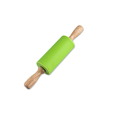 23 cm mini silikona rullītis, 4 saldas krāsas koka rokturis, nepiedegošs mīklas rullītis, vecāku bērnu gatavošana, konditorejas izstrādājumi