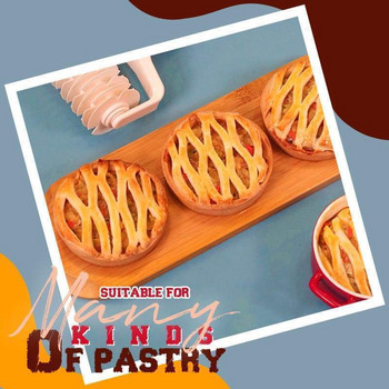 Инструмент за изработка на пайове Аксесоари за печене Мрежа за издърпване Колело Нож Резачка за сладкиши за пица Пластмасова решетъчна ролкова резачка за тесто