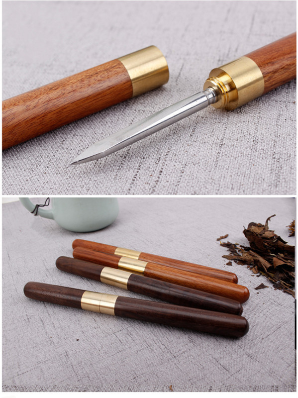 Sandalmedžio arbatos peilis adata medinė rankena Puer arbatos įrankiai arbatos ceremonijos priedai laužymo arbatos plytelės profesionalus įrankis