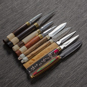 1vnt Damasko arbatos peilis Pu`er arbatos peilis Juodmedis nerūdijančio plieno arbatos adata arbatos kūgis kinų stiliaus dovana 12 modelių